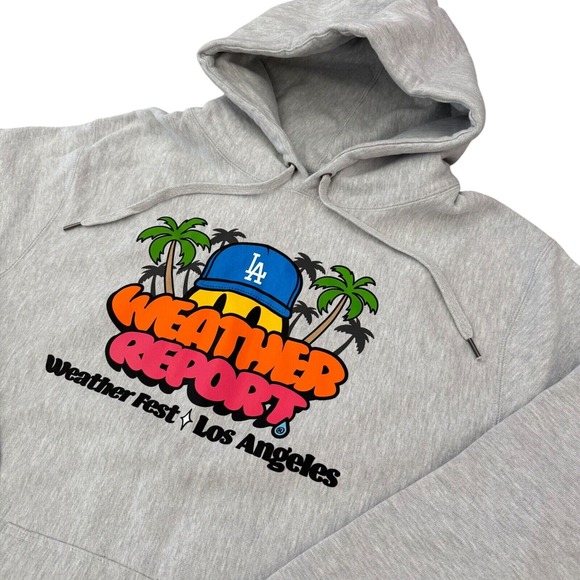 Weather Report Hoodie Weather Fest Los Angeles Graphic Print Pullover‎ - Picture 1 of 10